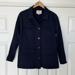 1 Sunset Lane Women’s Utility Jacket Size M Navy Blue Cotton